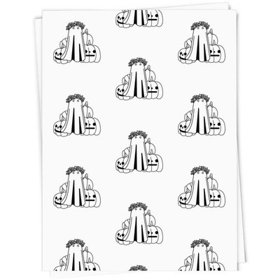 Geschenkpapier/Geschenkanhänger ''Kürbisgespenst'' (GI056826)