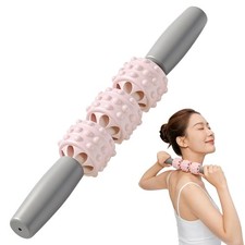 Massage Roller, Myofascial Roller With 3 Large Independent Rollers For Multiple 