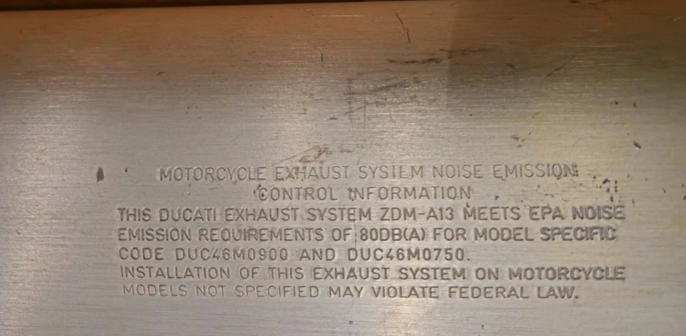 Труба глушителя правая сторона 1998-2001 Ducati Monster 600 900 от оригинального производителя - Изображение 4 из 4