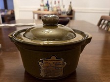 Casseruola coperta Stent Potérie d'Alsace verde oliva gres francese