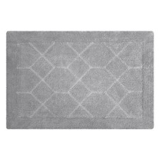 Alfombra De Baño Cuarzo Blanco HEXÁGONO Gris 90X60 CM