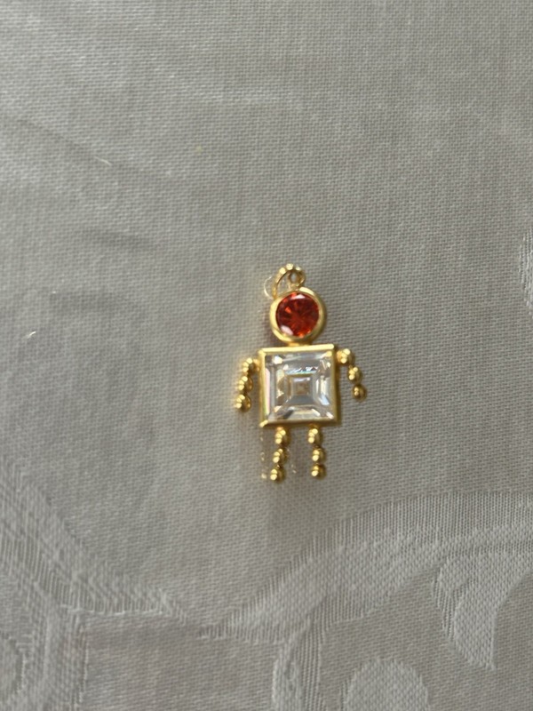 Little Person 14K/Cubic Zirconia Charm