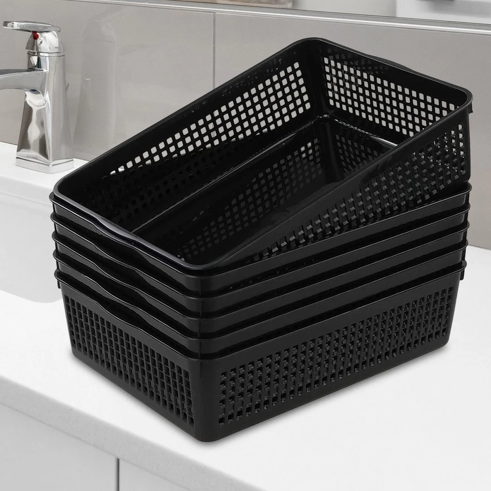 6x Storage Baskets Snack Organizing Containers for Countertop Cabinet Shelf - Image 2 of 4