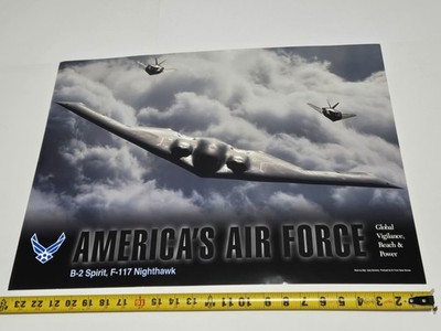 United States Air Force OG Lithograph Poster ''B-2 Spirit F-117 Nighthawk'' 18x24