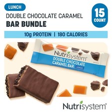 Nutrisystem Double Chocolate Caramel Bar, 10g Protein Weight Loss 15ct