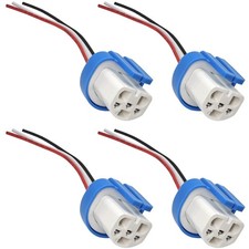 4Pcs 9007 9004 HB1 HB5 High Temperature Ceramic Headlight Plug Pigtail Male ...
