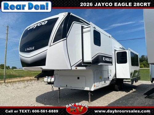 26 Jayco Eagle HT 28CRT Fifth Wheel RV Towable Camper Rear Living Theater Seats