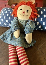 60-70’s Vintage Sweet Raggedy Ann Doll. Well Loved Collectible