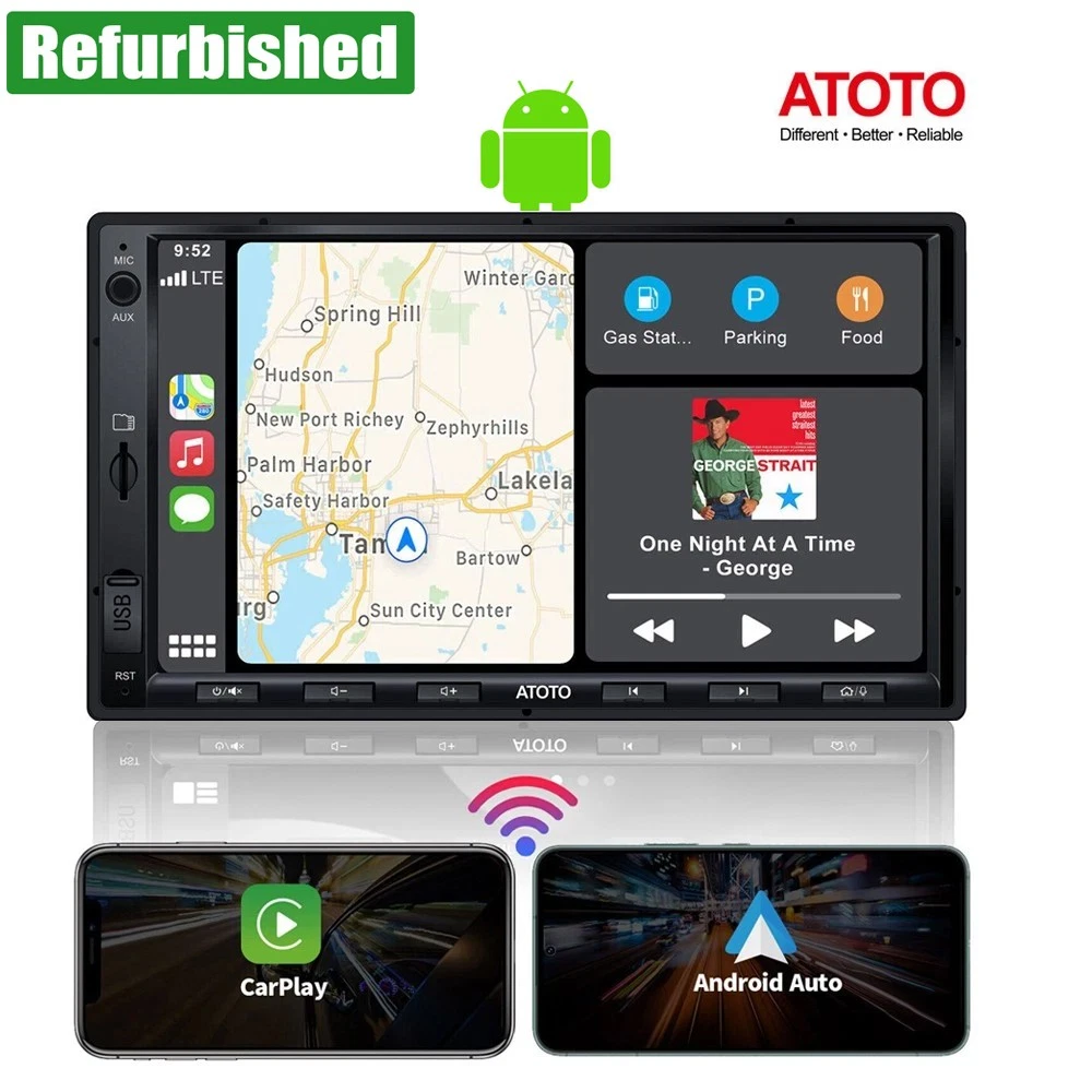 Radio ATOTO F7 Reacondicionada - Pantalla QLED 7" Con DAB+, CarPlay/Android Auto Inalámbrico, Bluetooth