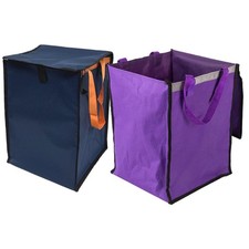 2 Pack Liners for Shopping Cart with Cover, Reusable Grocery Bags, Oxford Clo...