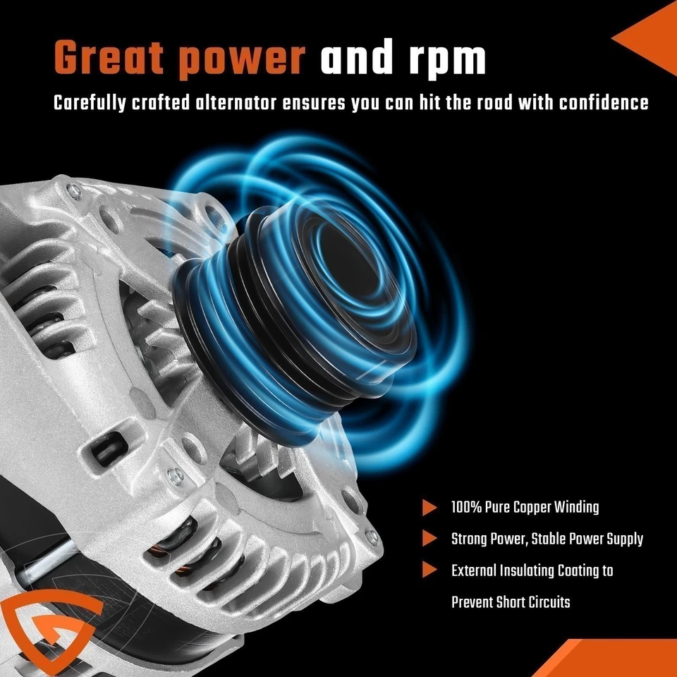 Fit Chevrolet Silverado GMC Sierra 2014 2015-2019 1500 5.3L 6.2L Alternator - Image 4 of 4