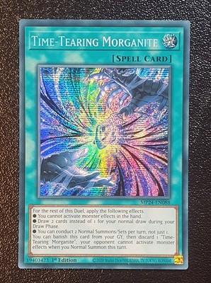 Yugioh MP24-EN088 Time-Tearing Morganite Prismatic Secret Rare 1st MINT 10
