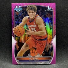 PJ Hall 1st PINK 2022-23 Bowman University Chrome #19 Clemson Tigers