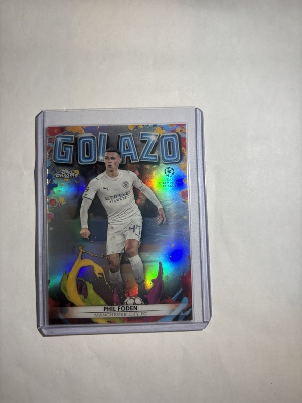 2021-22 Topps Chrome Uefa Champions League - Golazo Phil Foden Refractor