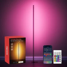 SwitchBot Floor Lamp with Matter, RGB, Warm Cool White, Corner Floor Lamp Com...