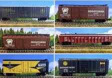 Lot of 6 N Scale train boxcar, hopper, gondola Atlas, ahm, MRC, Bachmann MORE