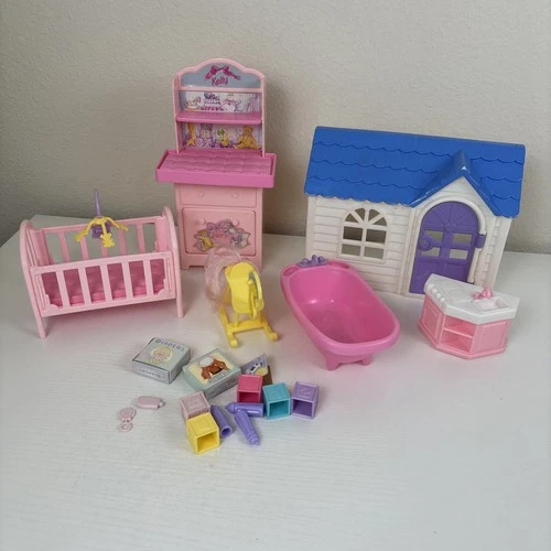 Vintage 1997 Barbie Kelly My Very Own Nursery & Cottage Accessories