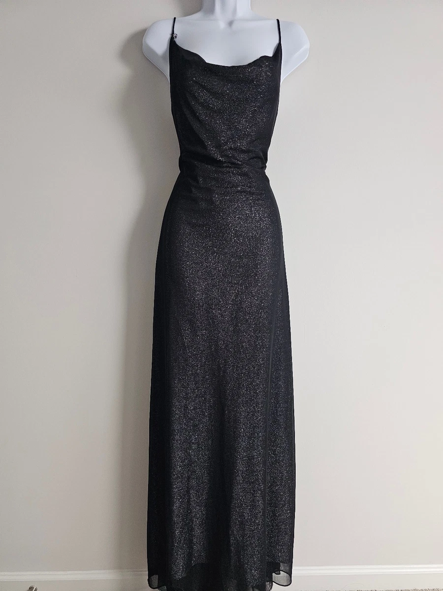 Zum Zum Dress Womens 11 Black Sheer Layer Sparkle Whimsigoth Drape Prom  Vintage | eBay