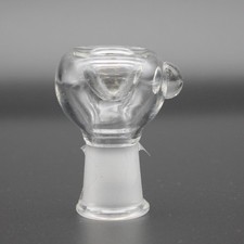 Clear Lab Glass Slide Bubble Female Bowl 14 18mm Fitting Tobacco Hookah Bong