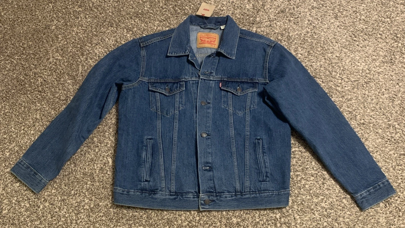 Levis Mens Denim Jacket Button Up Size Large New w/Tags
