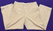 CORBIN Men's 35X28 Jack Krawcheck Charleston Beige Pleated Dress Pants Slacks