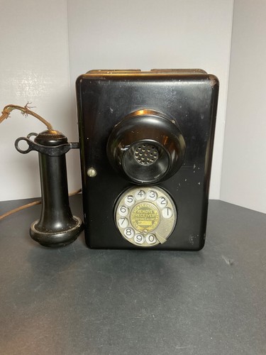Téléphone mural rotatif style hôtel Stromberg Carlson années 1920 - Spécial 1157 FY - Photo 1/14