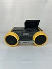 SONY CFD-980 Sports Yellow Boombox CD Cassette Radio OEM Adapter 90s VTG (READ)