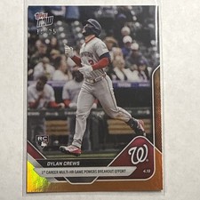 2025 Topps Now Dylan Crews Rookie Card #87, Orange Foil Parallel #'d 19/25