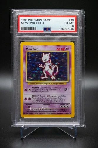 Mewtwo Holo PSA 6 EX-MT 1999 Pokémon Base Set #10 WOTC Vintage Holo Rare
