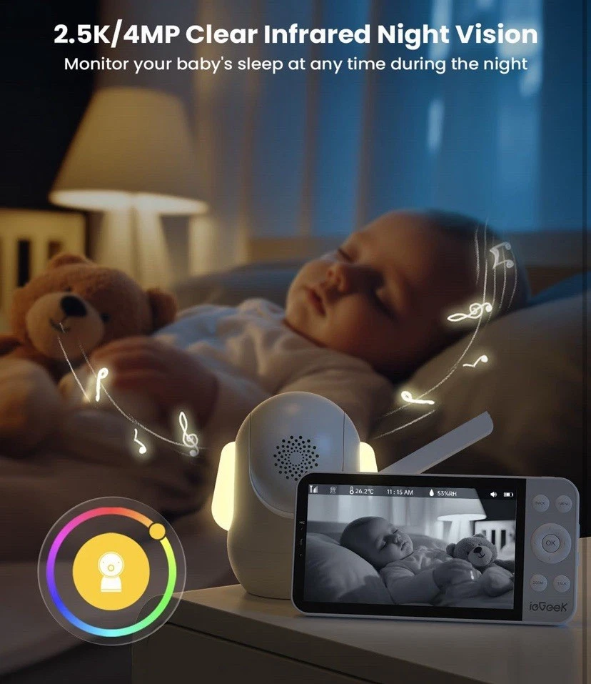 IeGeek Baby Monitor 5” 2,5k - Immagine 4 di 4