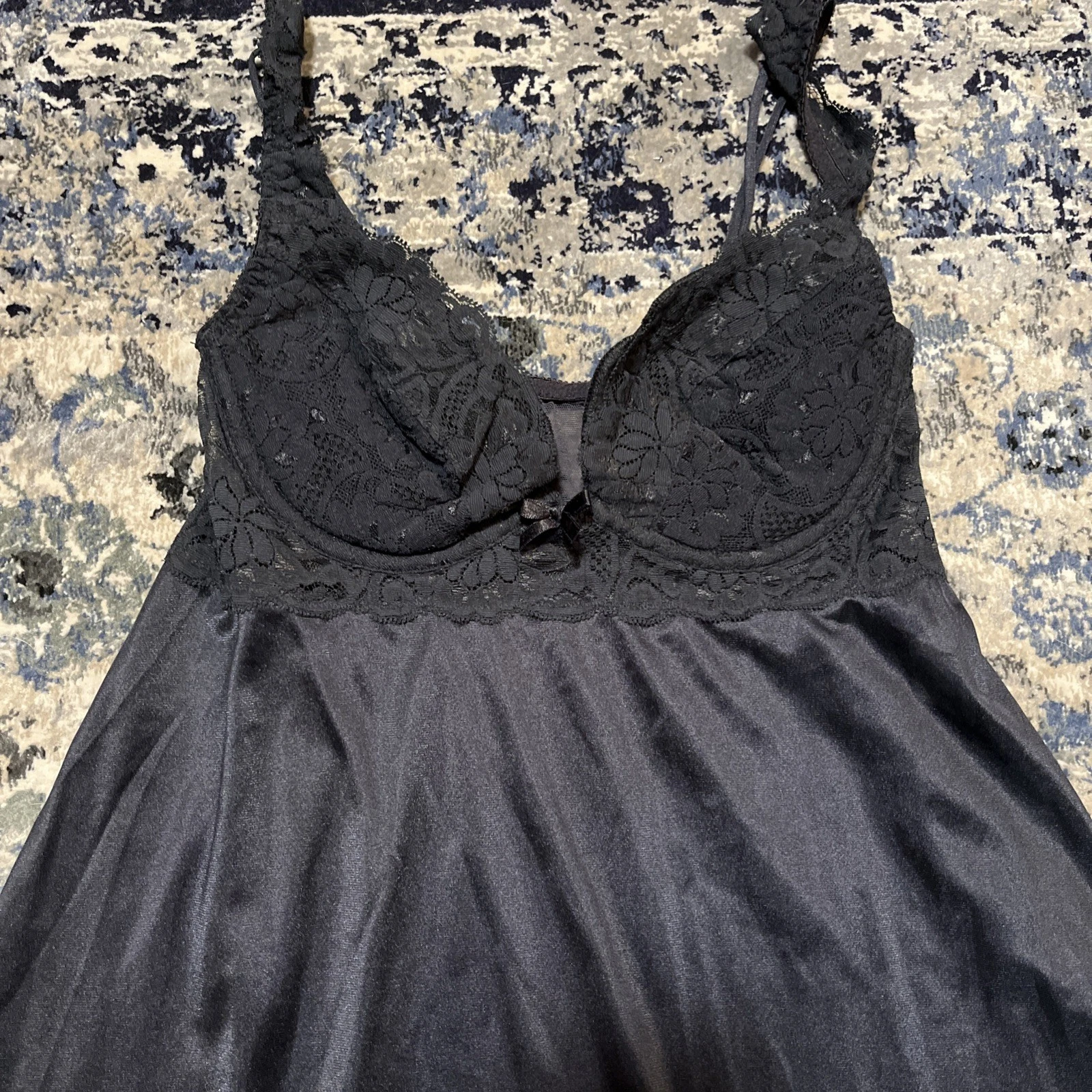 UNDERCOVER Camicia da notte vintage Victorias Secret donna S abito slip pizzo lingerie