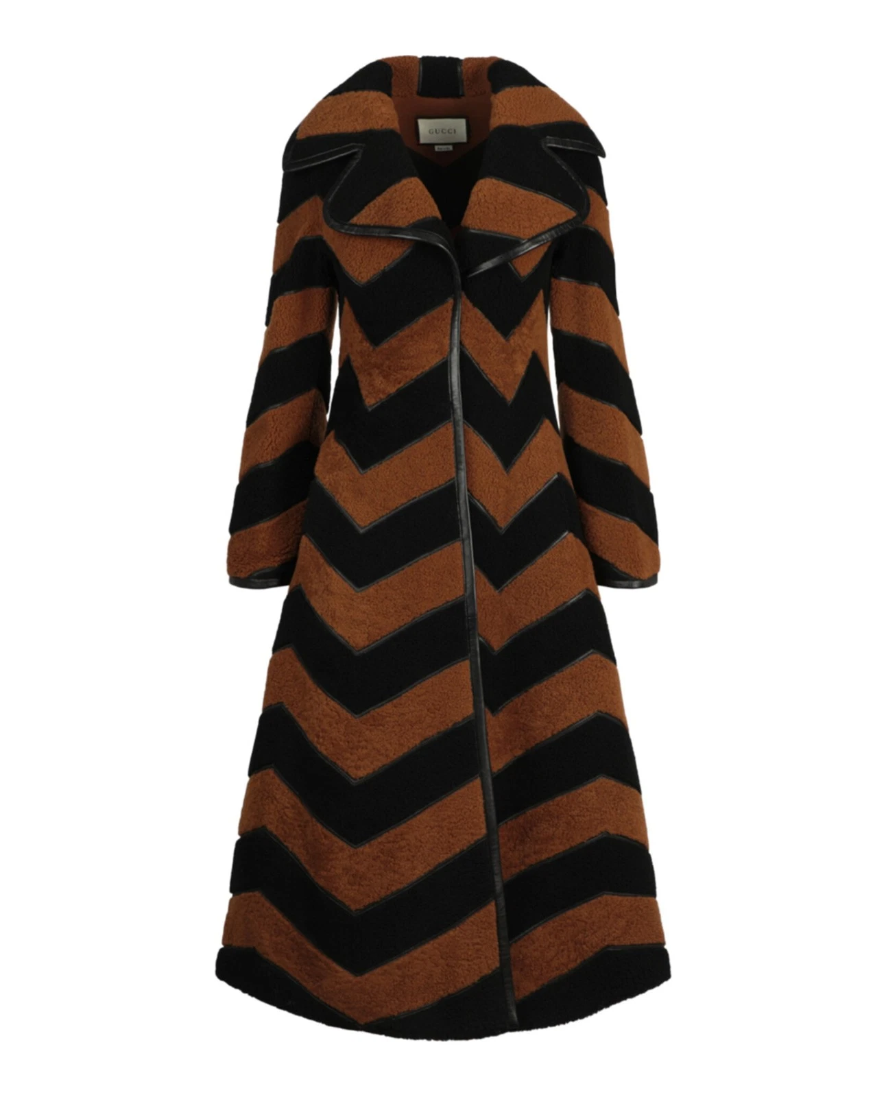 Manteau femme Gucci en fourrure chevron