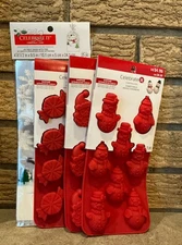 CELEBRATE IT Christmas Assortment - Silicone Candy/Soap/Wax Molds + Holiday Bags