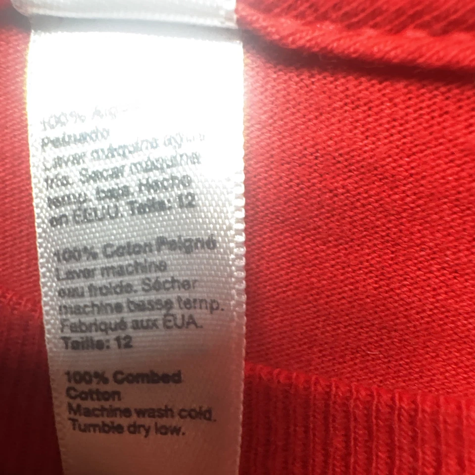 Camiseta de carreras juveniles talla 12 roja NPR Ducati Car Graphic Tee American Apparel Foto 4 de 4