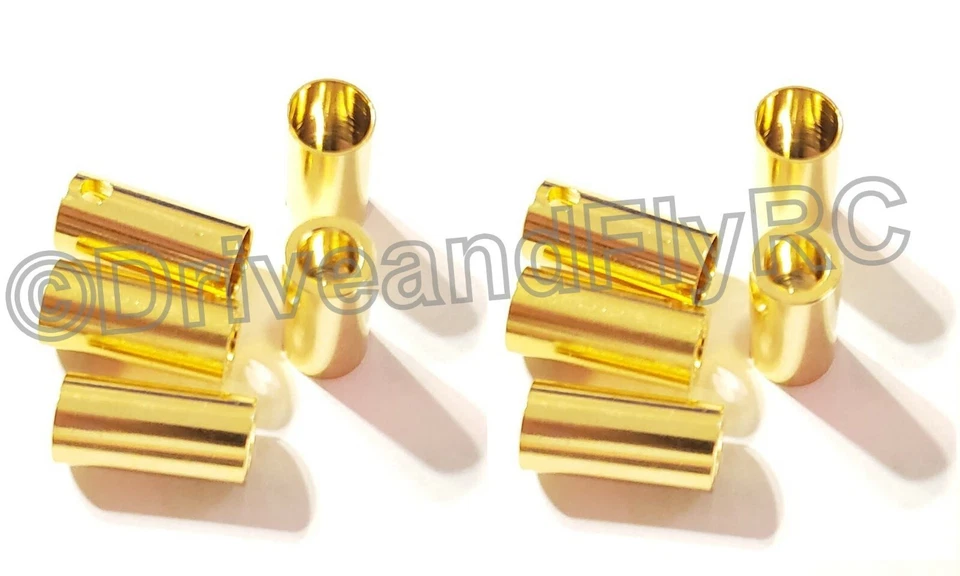 10 Piezas 6.5mm Oro Hembra Bala Banana Enchufe Conector RC Batería Motor ESC  Foto 3 de 4