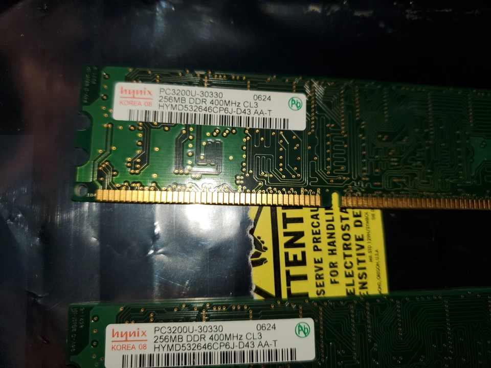 Hynix PC3200 U-30330 256MBx2 DDR 400MHz CL3 512MB Total - Image 4 of 4