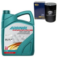 MotoröL Set 0W-30 Addinol 5 Liter + ÖLfilter SM 111 FüR Audi Seat Skoda VW Polo