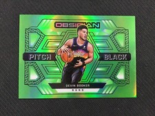 2021-22 Panini Obsidian Pitch Black #28 Devin Booker Green Flood Electric Etch