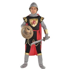 Brave Crusader Medieval Knight Guard King Fancy Dress Up Halloween Child Costume