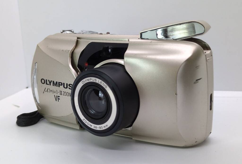 ❁完動品❁Olympus オリンパス mju ii 2 ZOOM VF NEAR MINT] Olympus μ mju-ii Zoom VF Point & Shoot 35mm Film