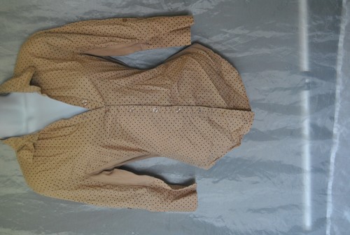 Women's Shirt by Grand & Green Size L Brown Poka dot in Color RN53166 - Picture 2 of 12