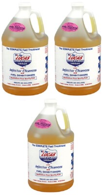 (3) ea Lucas LUC10013 1 Gallon Diesel Gas Fuel Treatment Additive Conditioner