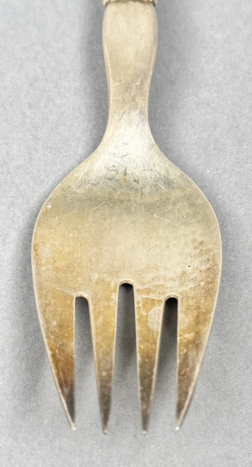 Tenedor de servir vintage Georg Jensen plateado - ornamental #54 Foto 3 de 4