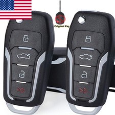 2 Upgraded Flip Key Remote For 2012-2018 Ford Focus Chip Keyless Entry Alarm Fob