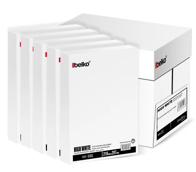 BELKO Premium Kopierpapier DIN A4 500 - 5000 Hochweiß Copy Papier Laser Druckerpapier