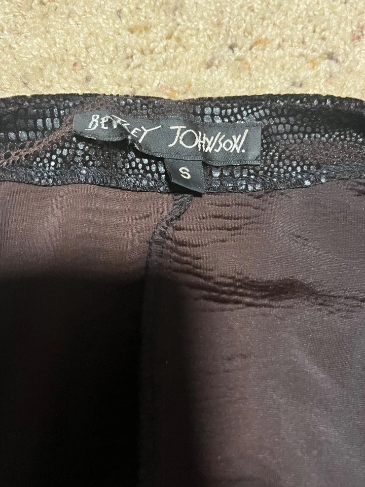 Chaqueta de Colección Betsey Johnson Marrón Líquido Estampado Piel de Serpiente V Pequeña RARA Años 90 Foto 2 de 4