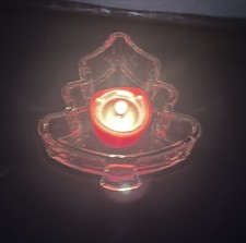 Glass Christmas Tree Votive/Tea Light Candle Holder, Made In USA