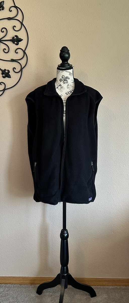 Patagonia Synchilla Fleece Vest Mens XXL Black 2013 *flaw* Zipper