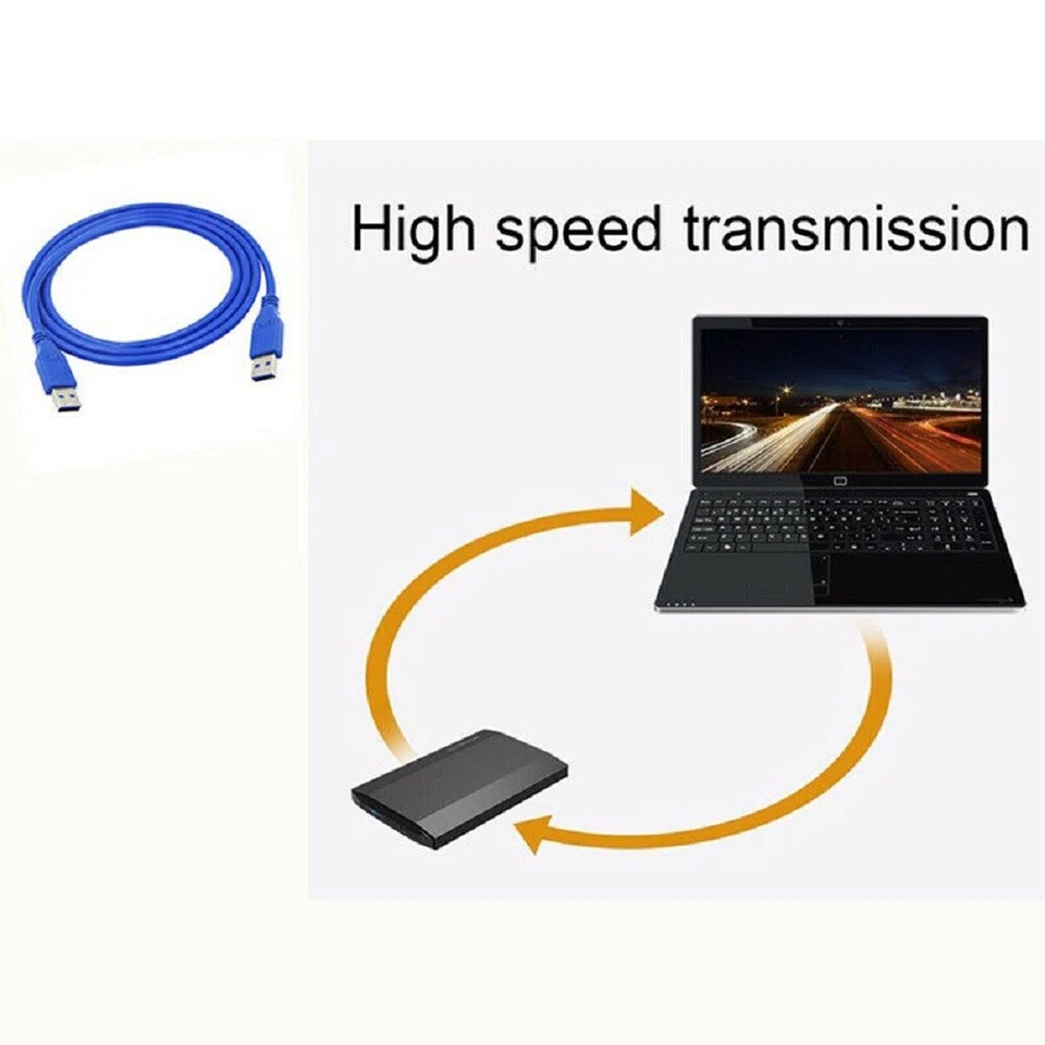 Cavo da 0,6 a 3 m USB 3.0 tipo maschio cable prolunga filo per pc dati hard disk - Immagine 4 di 4