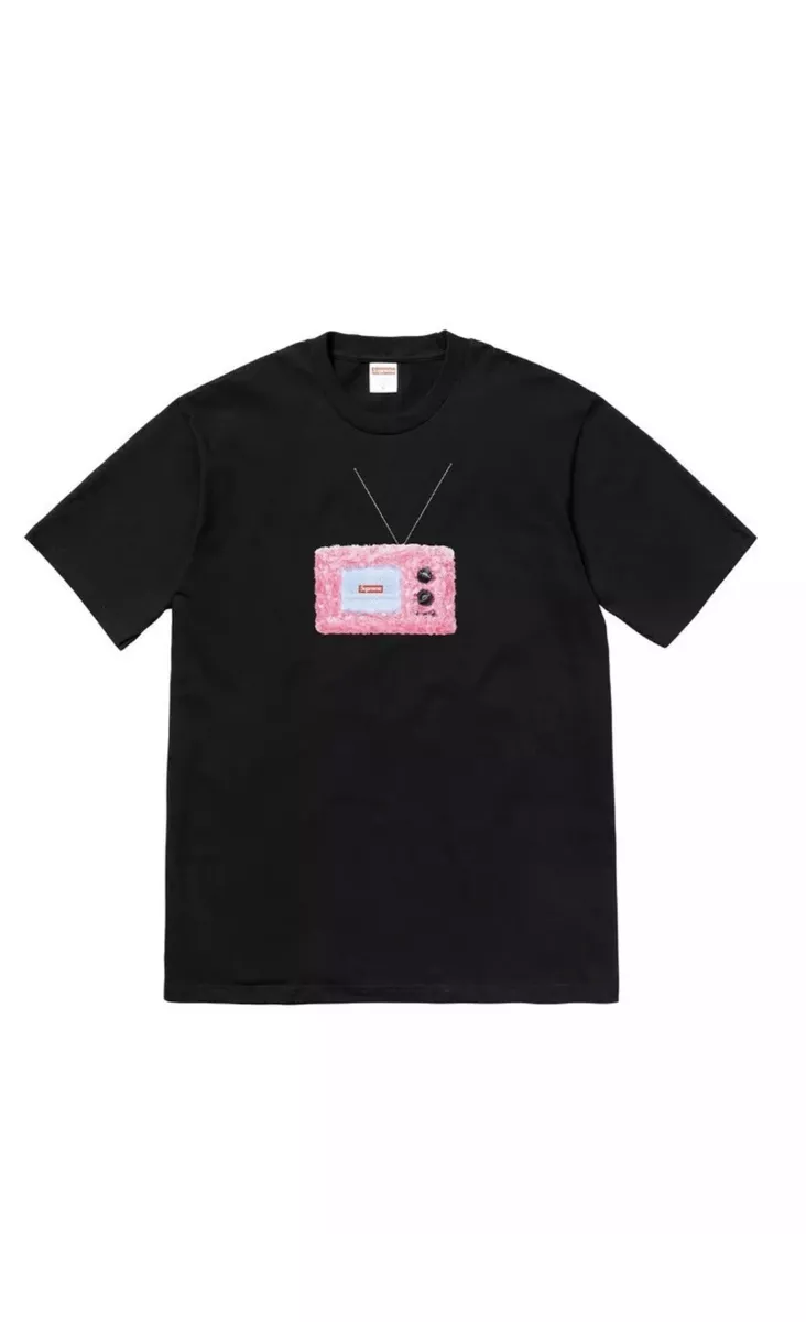 Supreme TV Tee Box Logo Black Medium SS18